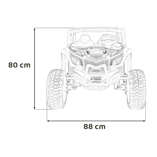 Buggy UTV X3 4x4 24V dwuosobowy pojazd elektryczny dla dzieci BBH-028